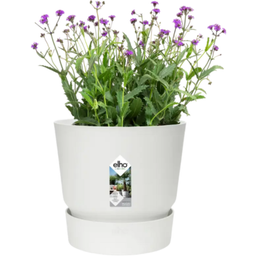 elho greenville okrogel cvetlični lonec 18 cm - bela