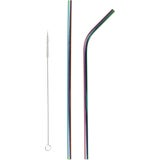 Cañitas de Acero Inoxidable Arcoiris - Set de 2