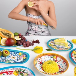 guzzini Flower & Lemon - Piatto da Dessert