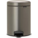 Treteimer Newicon 5 L mit Kunststoffeinsatz, Platinum