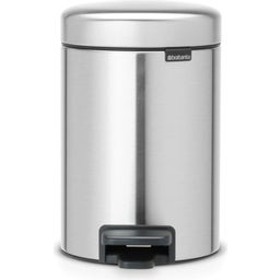 Brabantia Newicon Pedal Bin 3 L with Plastic Liner - Matt Steel Fingerprint Proof