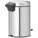 Brabantia Newicon Pedal Bin 3 L with Plastic Liner - Matt Steel Fingerprint Proof