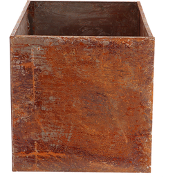Esschert Design Fioriera Rettangolare in Acciaio Corten - 60x40x40 cm