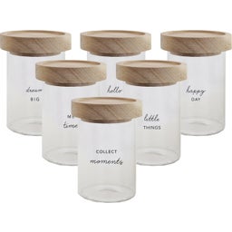 Eulenschnitt Mini Vorratsgläser 10 cm 6er Set - Little Things schwarz