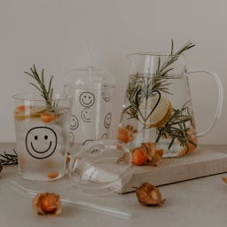 Eulenschnitt Beverage Glass - Black - Smileys