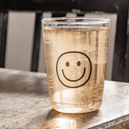 Eulenschnitt Verre avec Impression Noire - Smiley
