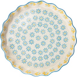 Tranquillo Moule à Quiche Floral Bleu - 1 pcs