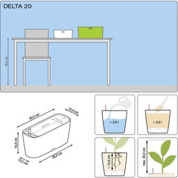 Lechuza Pflanzgefäß DELTA 20
