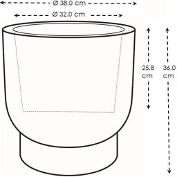 elho Pot amber grail 40 cm - caramel