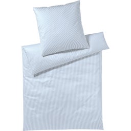Funda Nórdica Satén Mako Hamburger Rayas - Azul - 140 x 220 cm