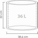 Scheurich Vaso Panzano - Grigio Pietra - 40