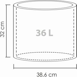 Scheurich Vaso Panzano - Grigio Pietra - 40