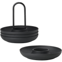 Zone Denmark Coquetier avec Support Singles 4 pcs - Black