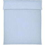 Mako-Satin Deckenbezug Hamburger Streifen Blau