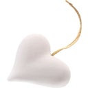 Ciondolo in pietra profumata a forma di cuore - bianco
