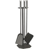 Set de 3 Herramientas para Chimenea de Antracita - Extremos Cromados