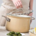 Nouvelle-Avorio Top 3000 Meat Pot with Glass Lid - 1 item