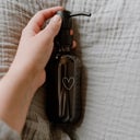 Dosatore di Sapone in Vetro Ambrato con Cuore